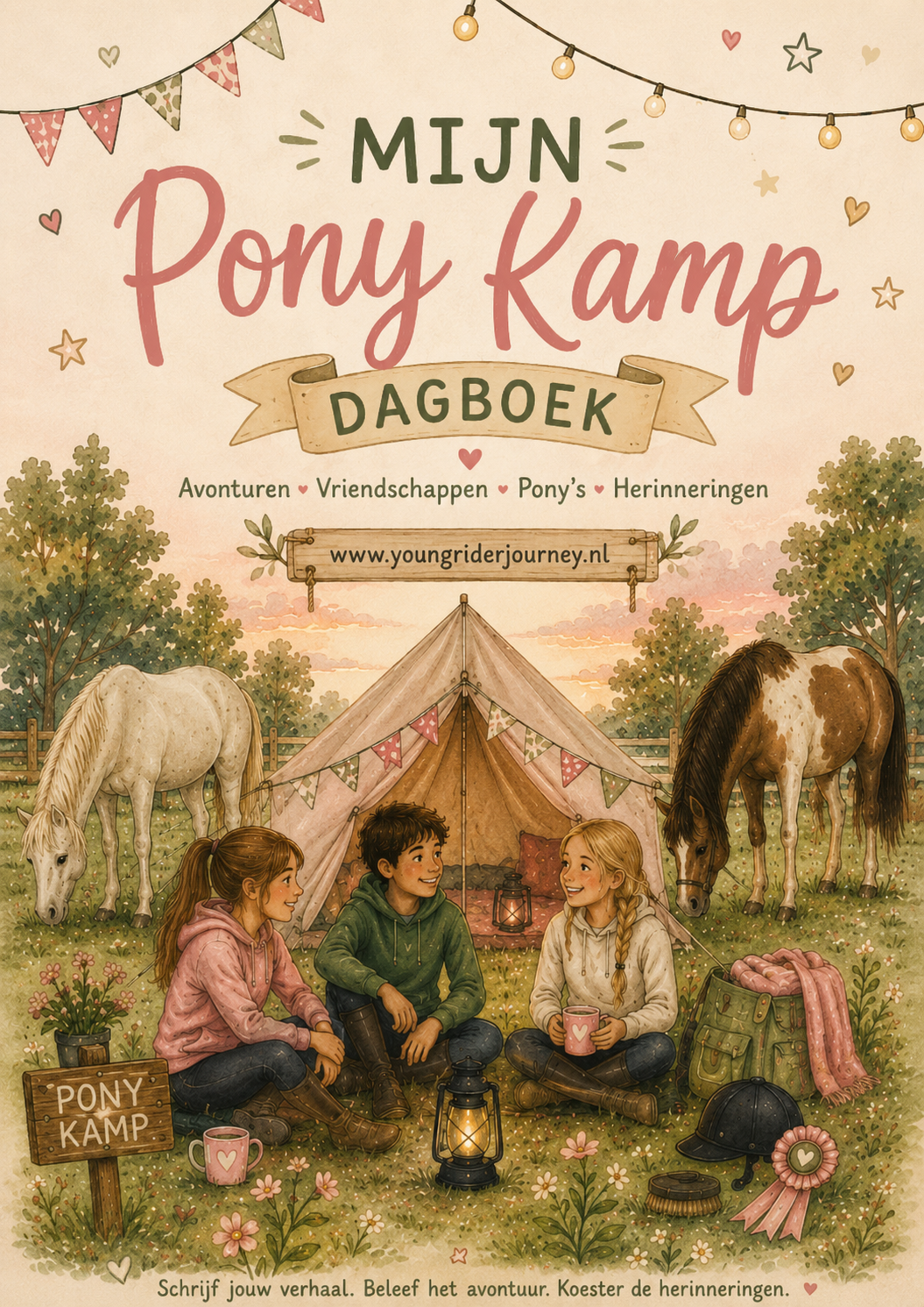 Ponykamp Journal PDF voor kinderen - herinneringsboek voor ponykamp en paardenkamp